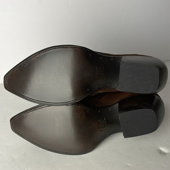 NEW Frye Sacha Moto Shootie Dual Zip Point Toe Ankle Boots 5.5 - Picture 8 of 9